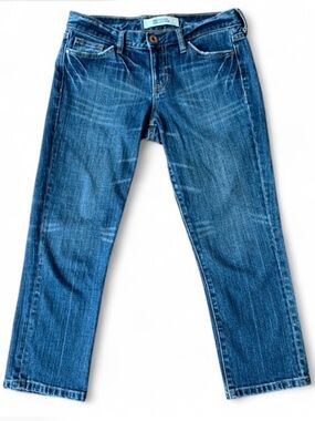 GAP Women's Y2K Low Rise Crop Jeans in Medium Blue Wash size 2